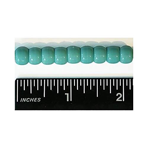 BeadExplosion Dark Turquoise Blue Crow Beads Pony Beads Made in USA 6x9mm - Image 2